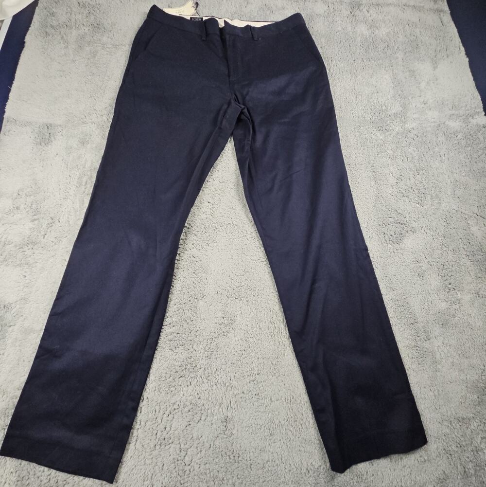 Mens 34x32 Navy Bedford Flat Front Dress Casual Pants by J. Crew NWT